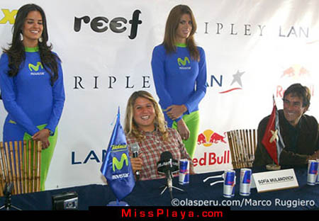 Sufer Sofia Mulanovich en Conferencia de Prensa 