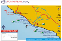 Mapa Map Playas Beach de Arequipa - Mollendo Mejia