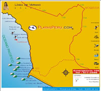 Mapa Map Playas Beach de Moquegua - Moqueguailo 